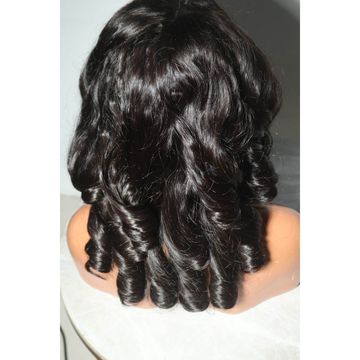 Raw Human Hair Large Ringlet Curls 24 Inches 5×5 Closure Wig – Premium Quality Natural Black