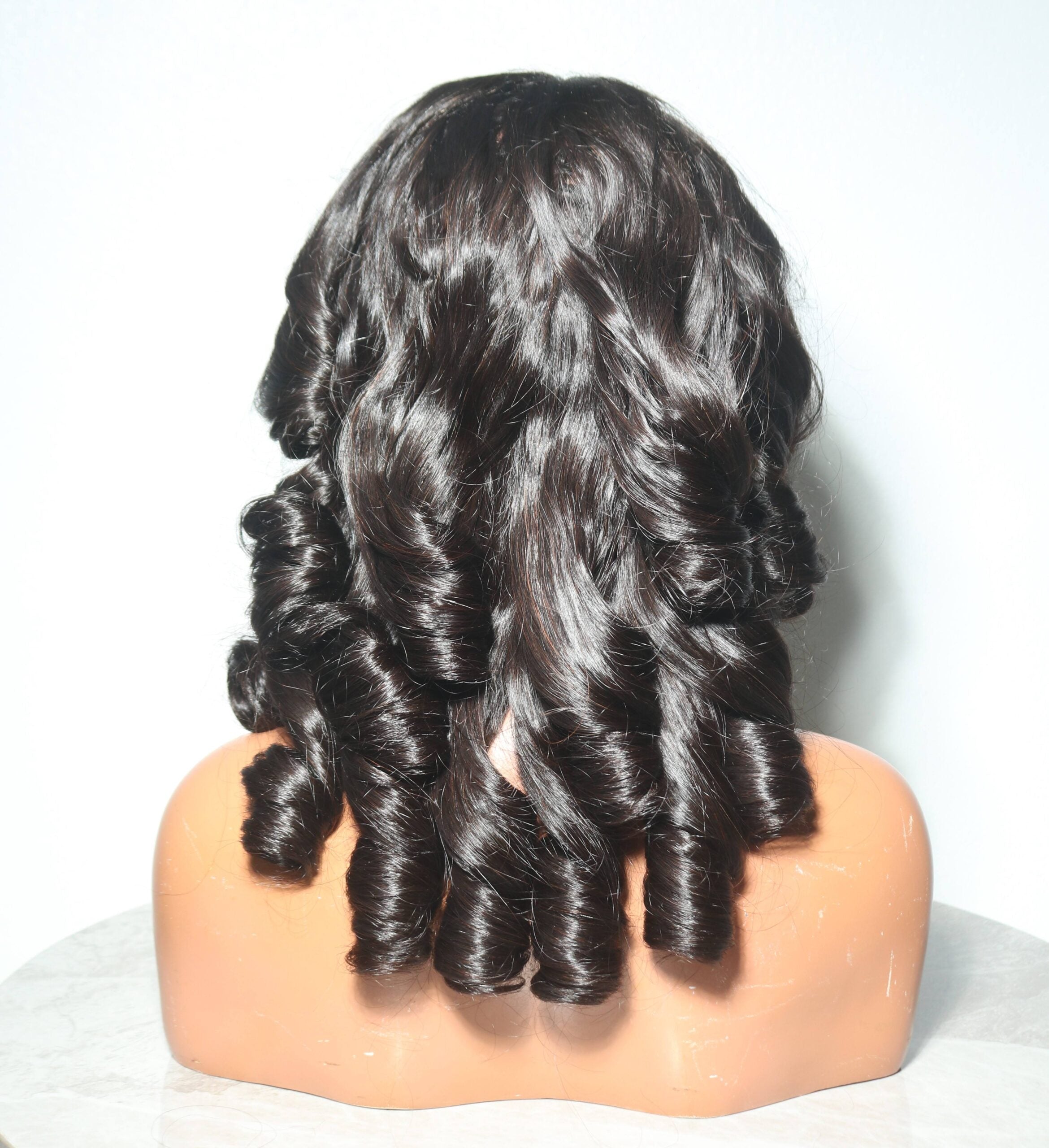 Raw Human Hair Large Ringlet Curls 24 Inches 5×5 Closure Wig – Premium Quality Natural Black