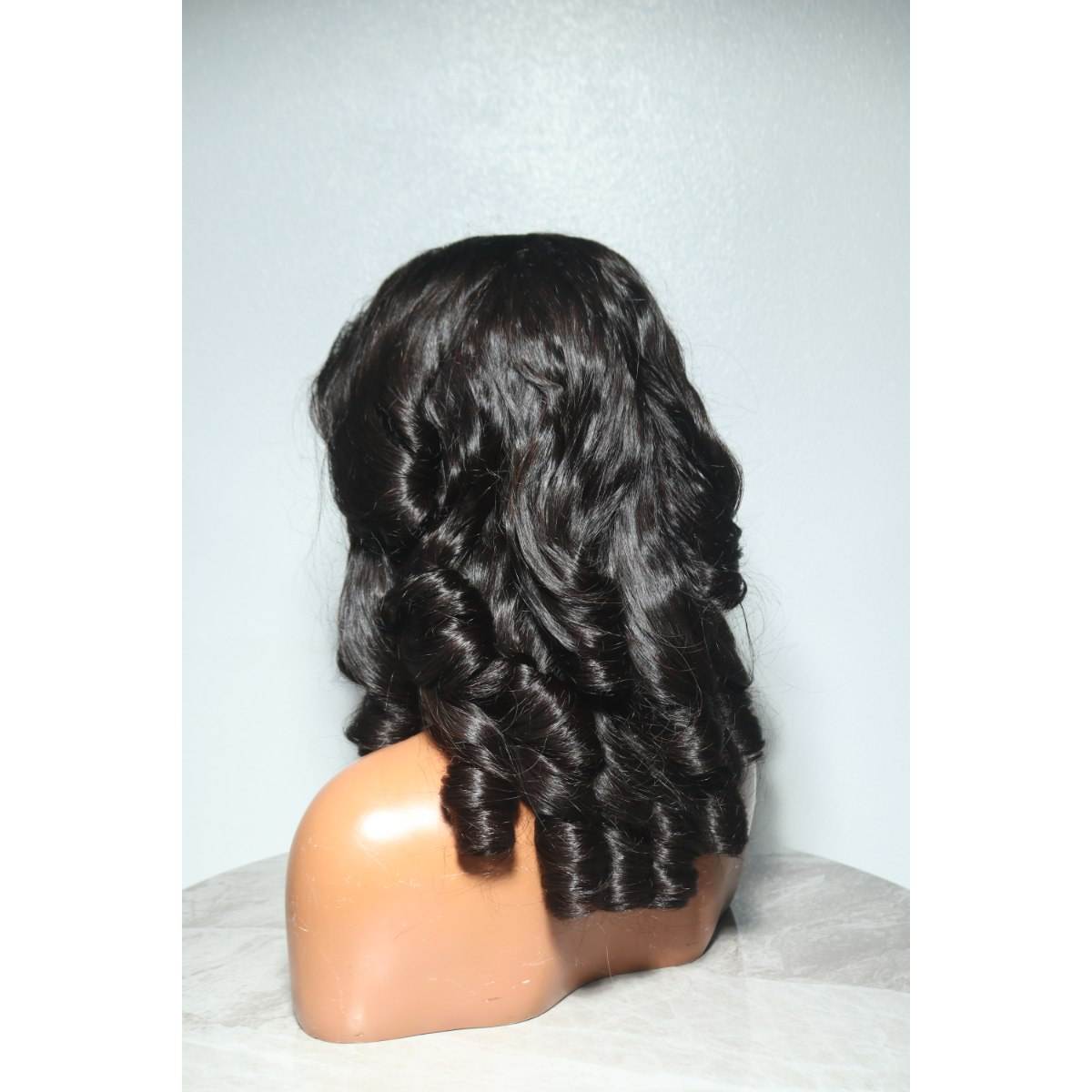 Raw Human Hair Large Ringlet Curls 24 Inches 5×5 Closure Wig – Premium Quality Natural Black
